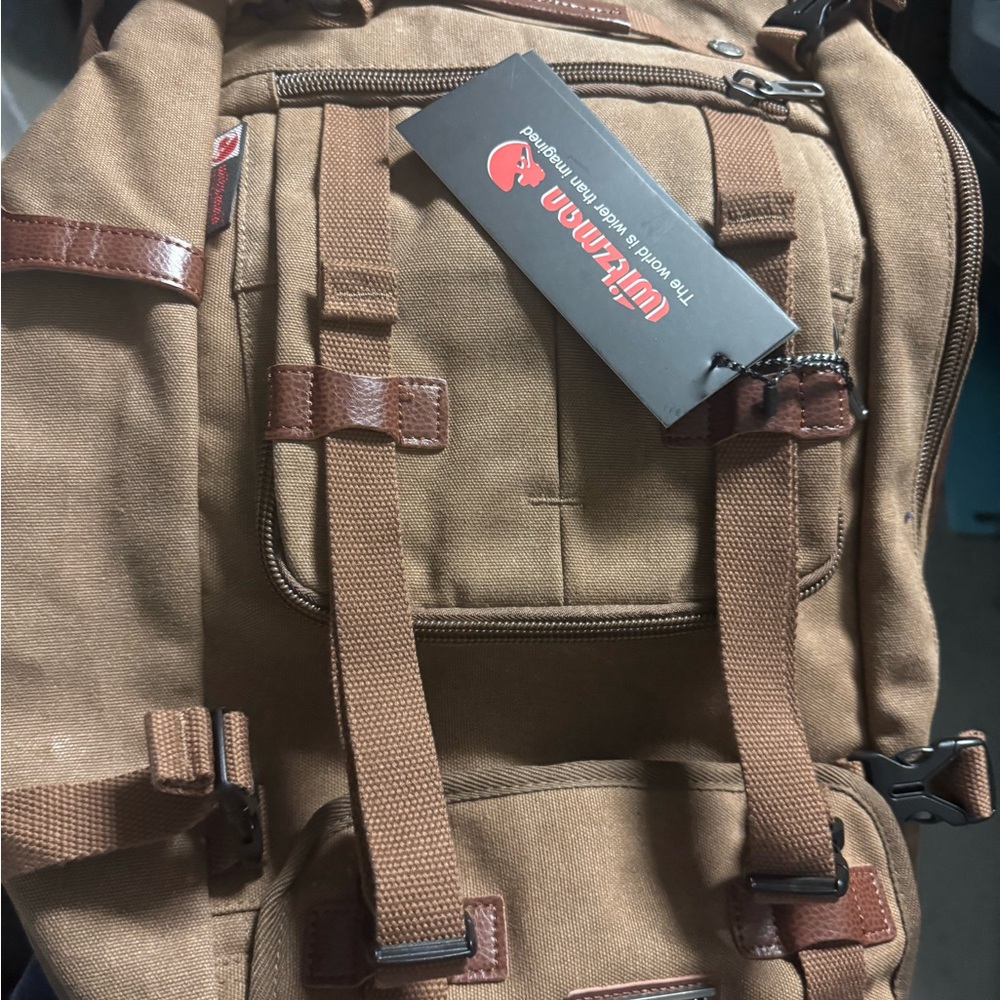 Brown Canvas Backpack for Men